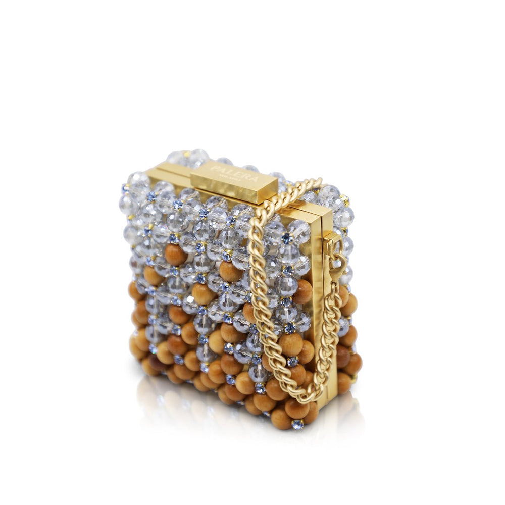 Clutch Mini Wood-Crystal