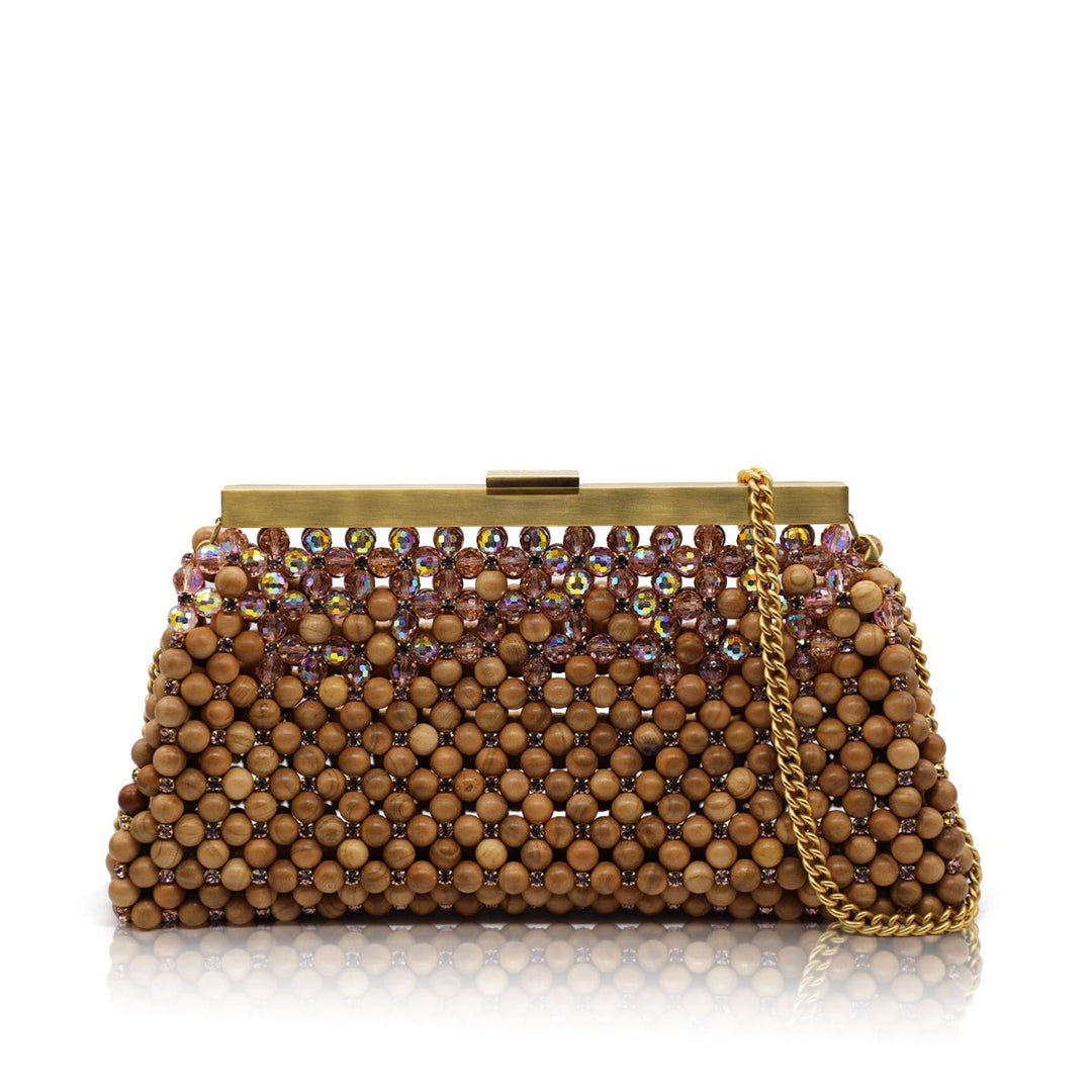 Santorini Pouch Wood - Crystal - Palera Milano