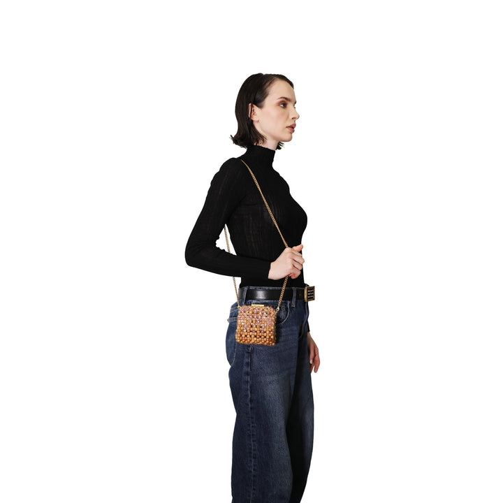 Clutch Edge Mini Wood - Crystal - Palera Milano